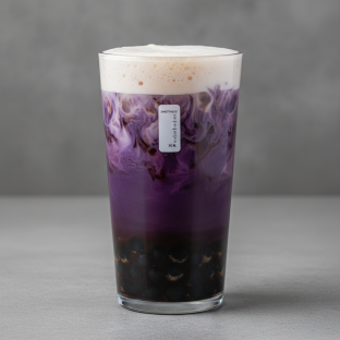 Yam Almond Milk Tea [25% Sweet]