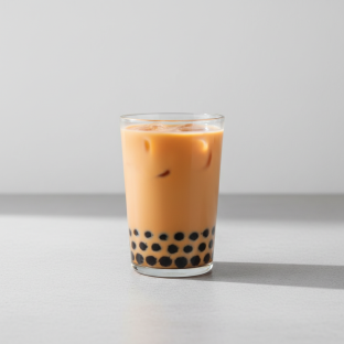 Coconut Milk Thai Tea with Boba [25% Sweet]