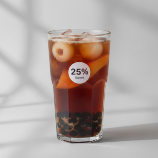 Assam Black Tea Plg with Boba [25% Sweet]