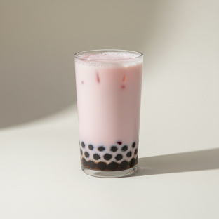 Lychee Thai Tea with Boba [Unsweetened]