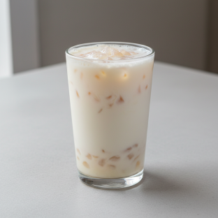 White Rabbit Milk Tea (full Sweet) With Lychee Jelly