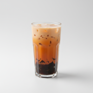 Coconut Milk Thai Tea with Grass Jelly [25% Sweet]