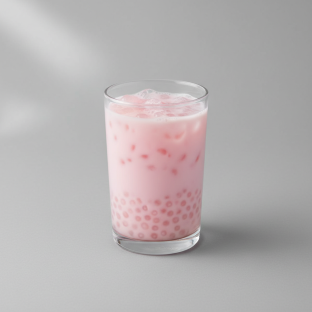 Strawberry Yakult with Sago [25% Sweet]