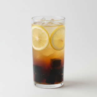 Assam Black Tea Lemon Unbeelievable Tea with Grass Jelly [25% Sweet]