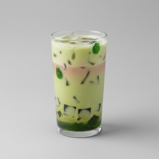 Jasmine Green Lady Bug with Grass Jelly [25% Sweet]