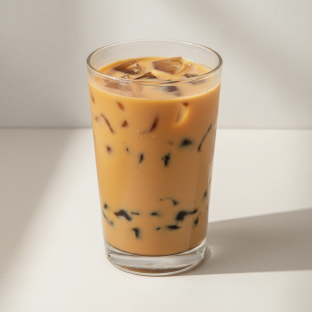 Oolong Milk Tea with Grass Jelly [Unsweetened]