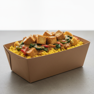 JAIN BOX [21oz] - Jain Curry with Fried Tofu over Rice