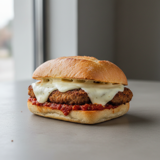 Sicilian Steak Parmigiana Sandwich