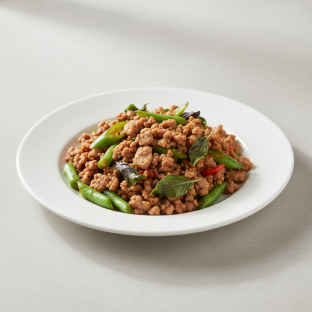 Saute Holy Basil with Pork