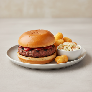 John Doe Beyond Burger (w/ Ketchup) w/ Tater Tots