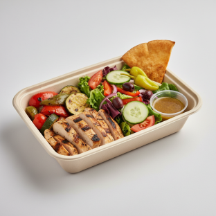 (NO DAIRY) Grilled Chicken w/ Grilled Veggie and Greek Salad Box