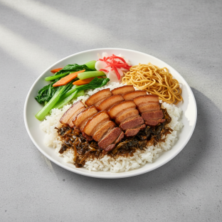 Shanghai Pork Belly & Mustard Greens 梅干菜扣肉饭