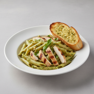Halal - Penne with Chicken and Classic Pesto Cream [21 oz]
