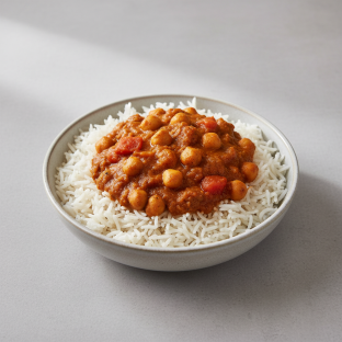 Vegan Rice Bowl with Chana Masala Vegan Rice Bowl with Chana Masala