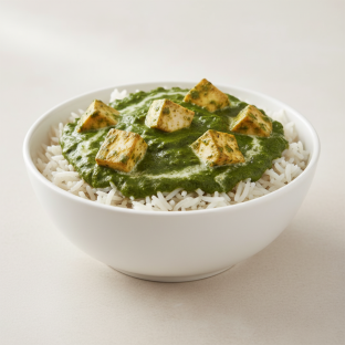 Saag Paneer Rice Bowl Saag Paneer Rice Bowl