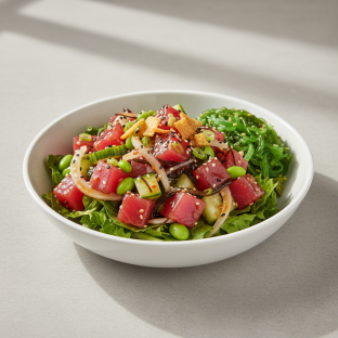 Regular Hawaiian Ahi over Salad