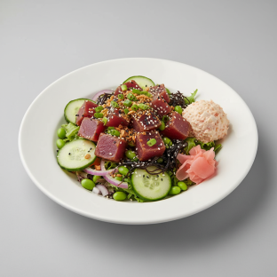 Regular Umami Ahi over Salad