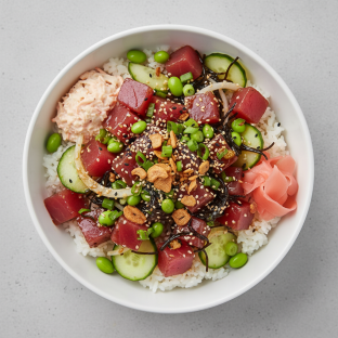 Large Umami Ahi over White Rice