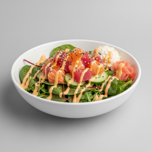 Spicy Rainbow Salad Bowl [Extra Dressing]