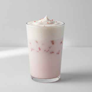 Strawberry Jasmine Green Tea with Rock Salt Crema [16 oz 25% Sweet]