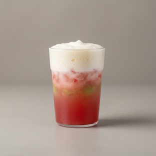 Strawberry Jasmine Green Tea with Rock Salt Crema [24 oz 25% Sweet]