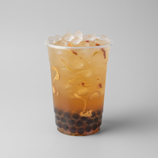 Longan iced Tea (Full Sweet) with boba Longan iced Tea (Full Sweet) with boba
