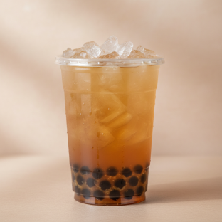 Longan iced Tea (Half Sweet) with boba Longan iced Tea (Half Sweet) with boba