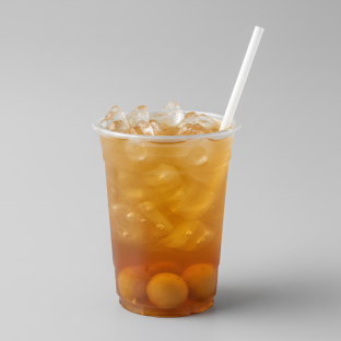 Longan iced Tea (Full Sweet) with Lychee Jelly Longan iced Tea (Full Sweet) with Lychee Jelly