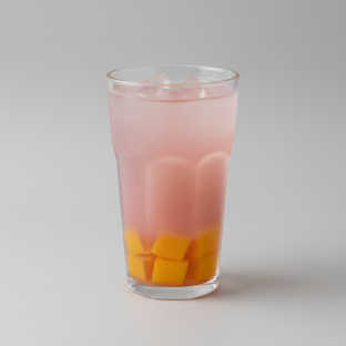 Rose iced Tea (Full Sweet) with Mango Jelly Rose iced Tea (Full Sweet) with Mango Jelly