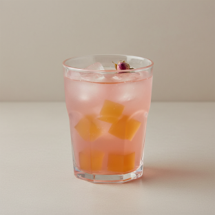 Rose iced Tea (Half Sweet) with Mango Jelly Rose iced Tea (Half Sweet) with Mango Jelly