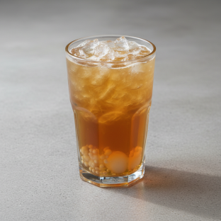 Longan iced Tea (25% Sweet) with Lychee Jelly Longan iced Tea (25% Sweet) with Lychee Jelly