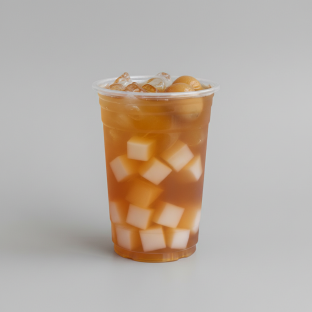Longan iced Tea (Unsweetened) with Lychee Jelly Longan iced Tea (Unsweetened) with Lychee Jelly
