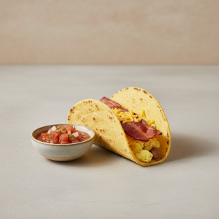 GLUTEN FREE Breakfast Taco With Bacon