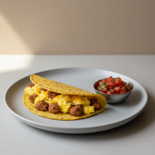 GLUTEN FREE Breakfast Taco With Sausage