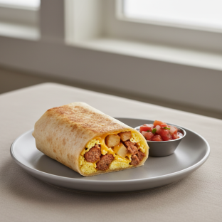 Breakfast Burrito With Sausage