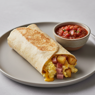 Breakfast Burrito With Ham