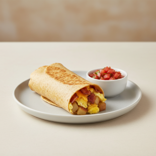 GLUTEN FREE Egg, Cheese and bacon burrito