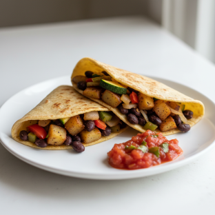 VEGAN Breakfast Taco With Black Beans