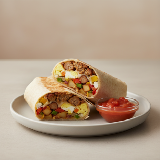 VEGAN Breakfast Burrito With Veggies