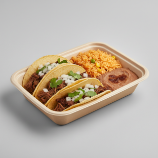 Mexican Style Barbacoa Taco Box on Corn Tortillas [16oz]