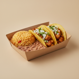 Mexican Style Chicken Taco Box on Corn Tortillas [16oz]