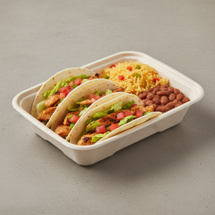 American Style Chicken Taco Box on Corn Tortillas [16oz]