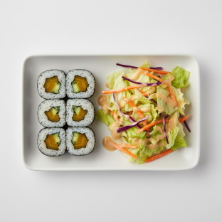 Oshinko and Veggie Roll with House Salad