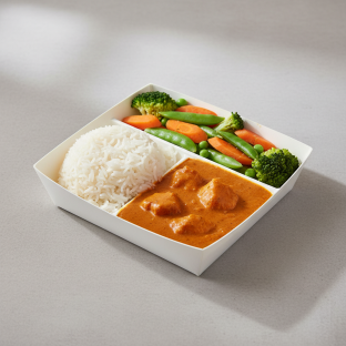 [NO GARLIC, ONION / ALLIUM] - Chicken Creamy Tomato Curry Boxed Meal