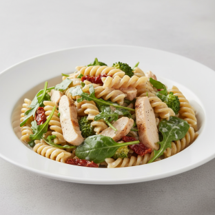 Chicken Pasta Primavera with White Sauce