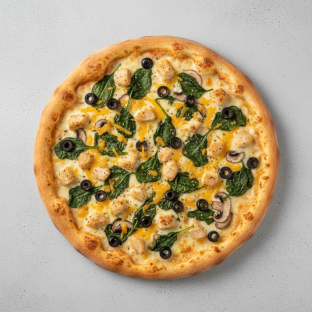 Individual 12" Medium Grecian Alfredo Pizza