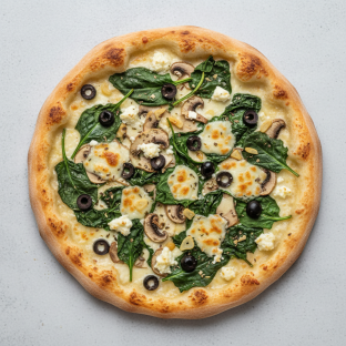 Individual 10" Gluten Free Spinach Pizza