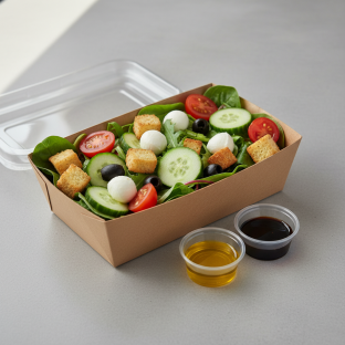 Small Boxed House Salad With Oil and Vinegar