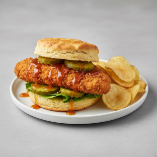 Sweet Chili Biscuit with Housemade Potato Chips