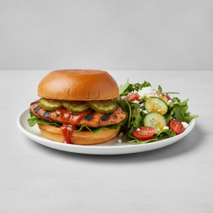 Austin Heat Sandwich with a Side Salad